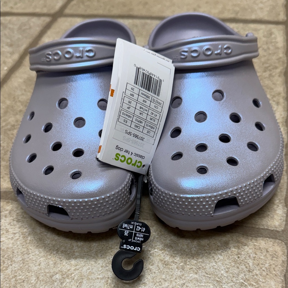 CROCS Metallic Purple Mules - Picture 4 of 4